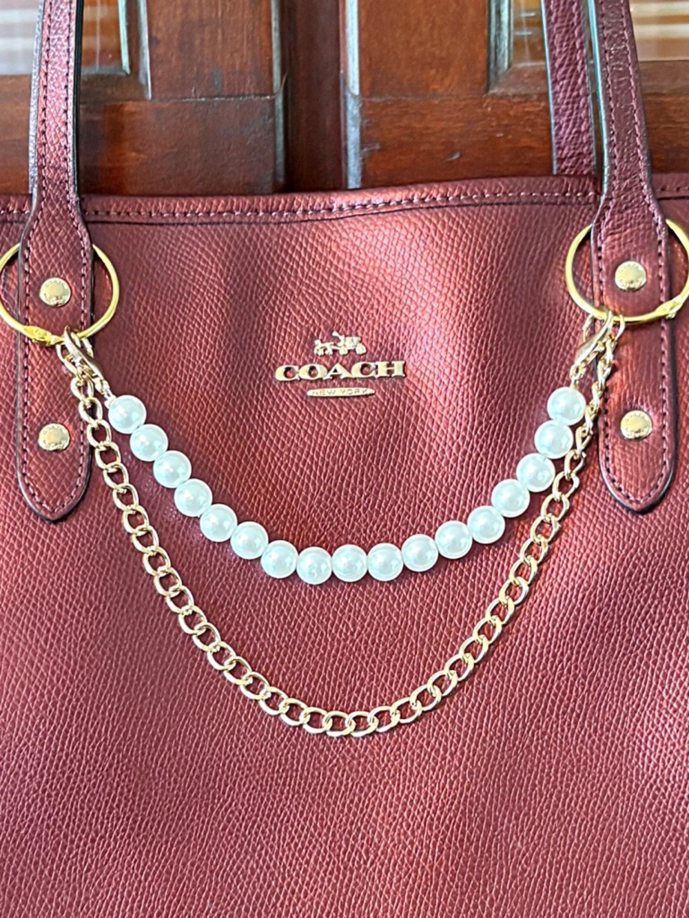 ♥️💖 NEW Gold Link Chain & Pearl Chain w/ O Rings for Bag Charm MOTHER’S DAY